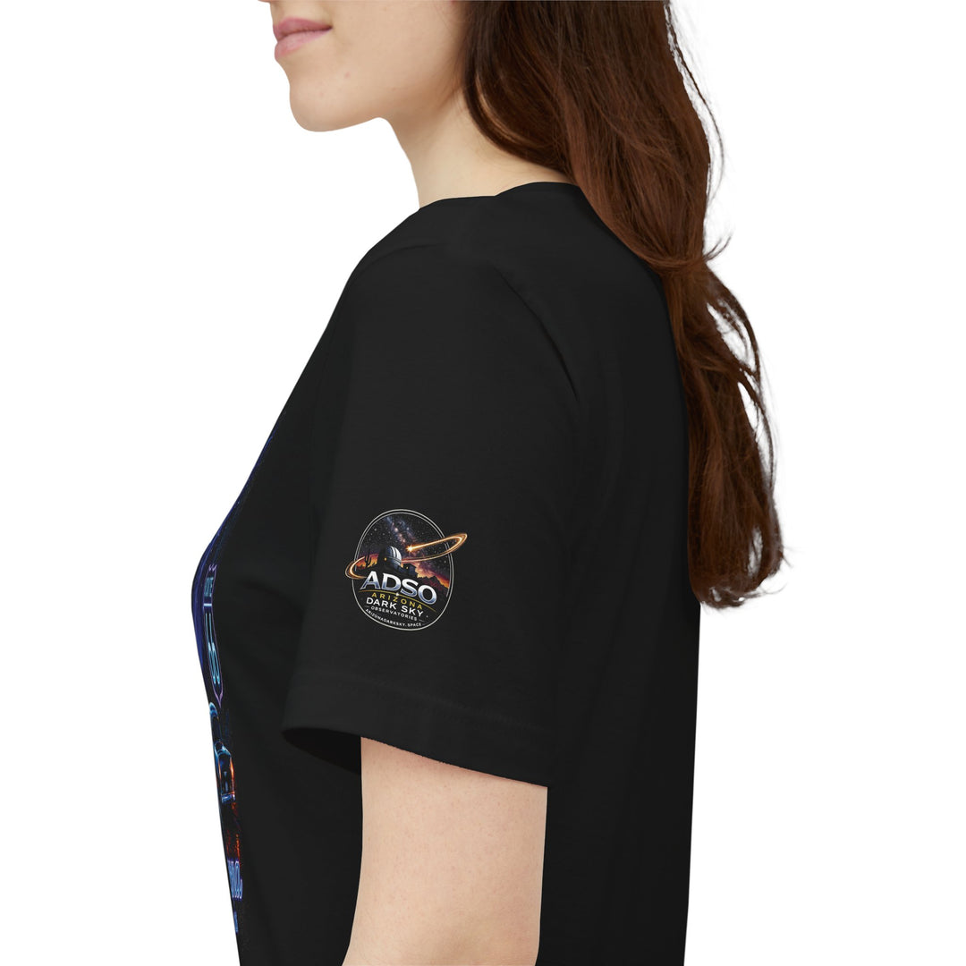 Arizona Route 66 Centennial night sky custom printed black t-shirt, Bella Canvas 3001, 1926-2026 commemorative design